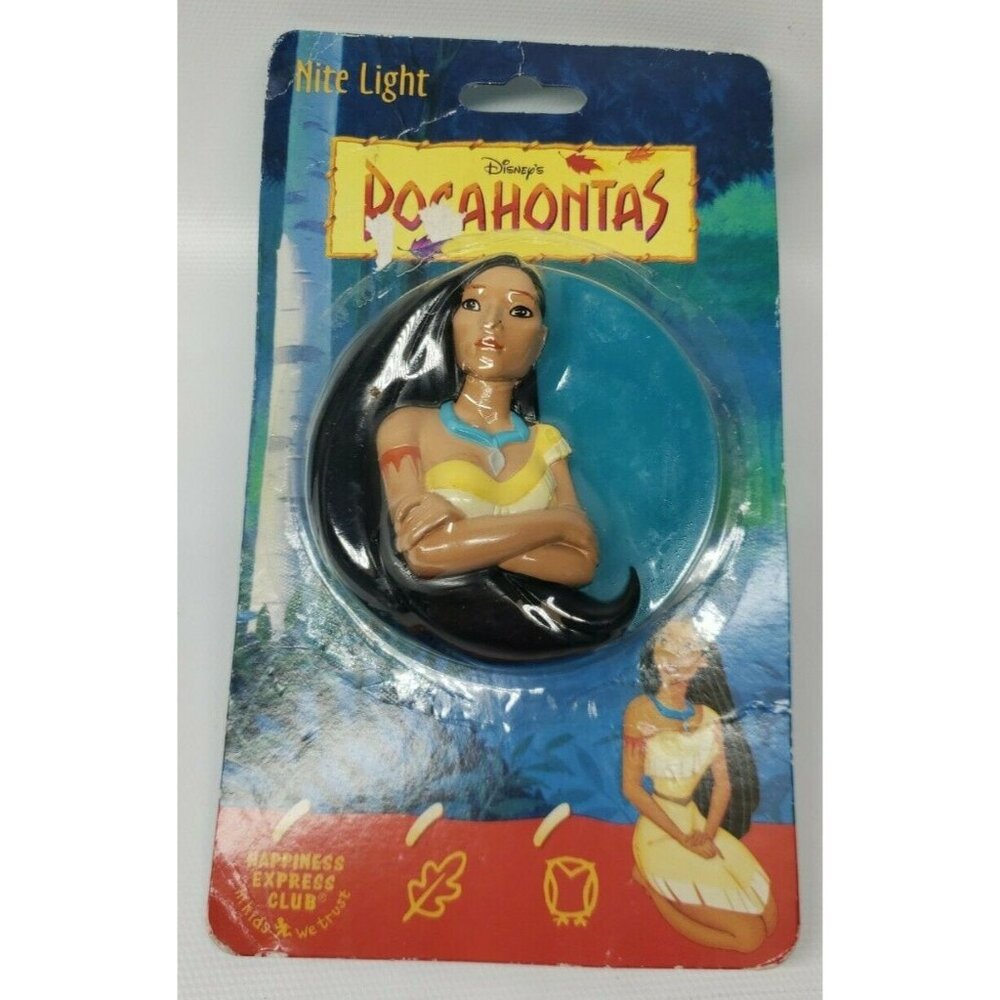 Disney Pocahontas Night Light Nite Light Happiness Express Club Vintage 1995
